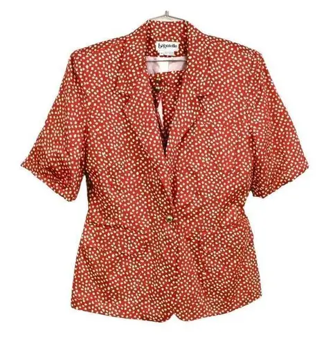 Bagatelle Retro Vtg Shorts Pant Suit 14 Red White Polka Dot NWOT 80s Power Suit