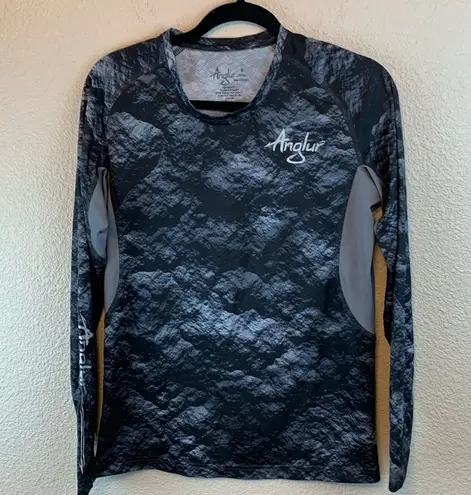 Anglur women’s fishing shirt sz M outdoor fishing hiking boating sports *flaw Gray Size M