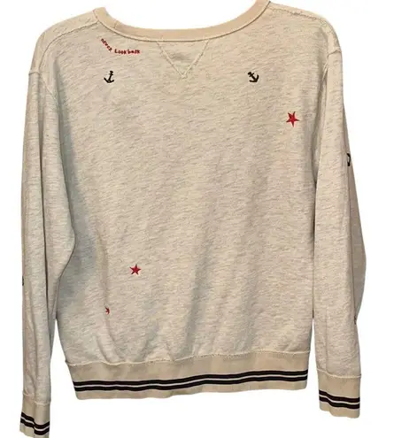 Scotch & Soda Pullover Crew Neck Sweatshirt Marine Nautical Medium Americana USA