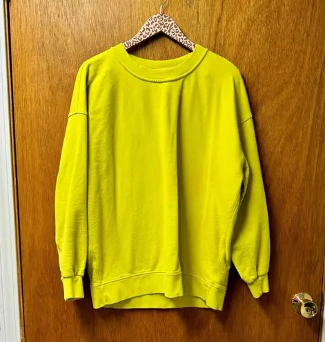 Lululemon Perfectly Oversized Crew Crewneck Pullover Sweatshirt Yellow