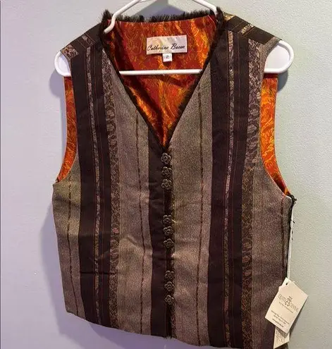 NWT Catherine Bacon Striped Button