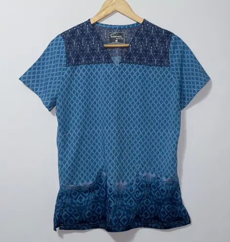 Butter soft blue scrub top women’s size small