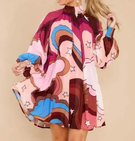 Aura Purely Reminiscing Berry Multi Print Dress