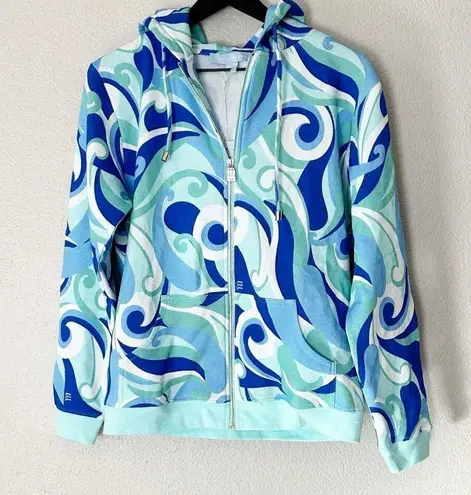 Hill House  Allie Zip Up Ocean Kaleidoscope Hoodie