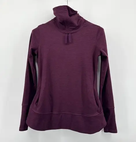 CALIA By Carrie Underwood Warm Collection Funnel Neck Thumbhole Pullover Large Purple