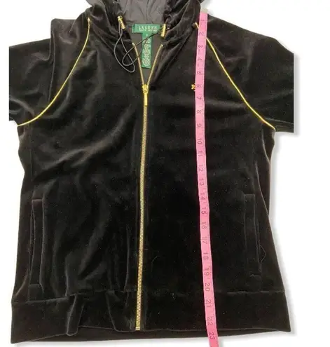 Ralph Lauren LRL Lauren  Black/Gold Velour Tracksuit