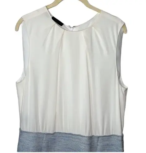 Carlisle Collection Brook Tweed Silk Linen With Ivory Bodice Dress Size 12