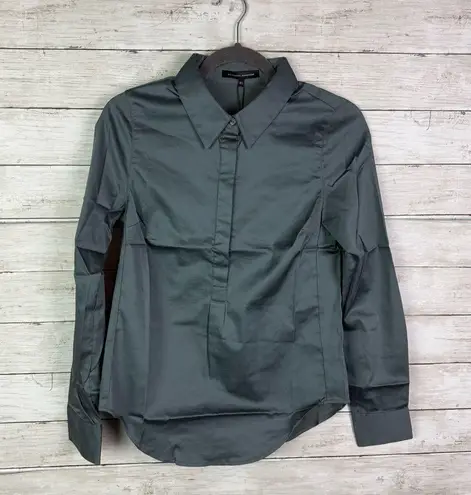 Universal Standard Elbe Classic Shirt Stormy Weather Size 4XS/0-00