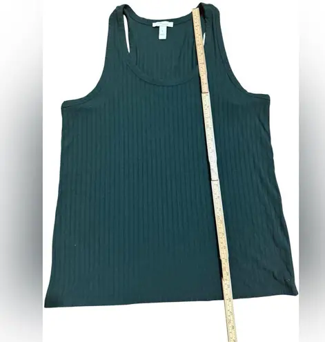 Daily/Ritual Anthropologie Forest Green Ribbed Soft Stretchy Knit Tank Top Sz L Size L