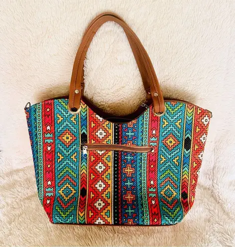 Vibrant Colorful Shoulder Bag with Pom Poms Yellow