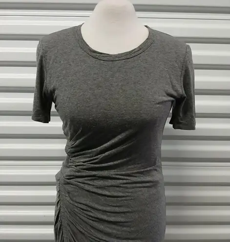 ALC Frank A.L.C. Women's Dress Size Small Gray Short Sleeve Scoop Neck Stretch Ruched