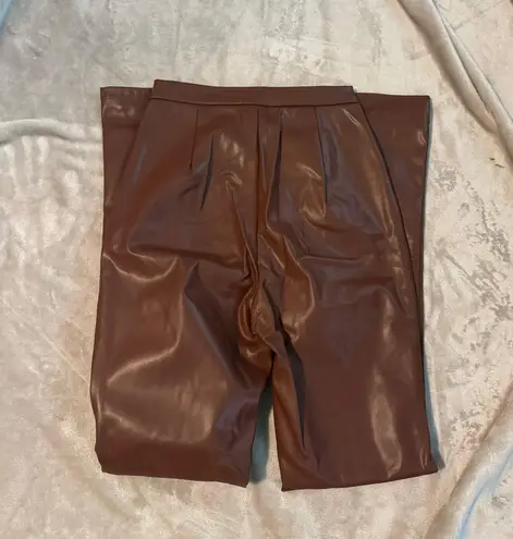 SheIn Brown Leather Pants