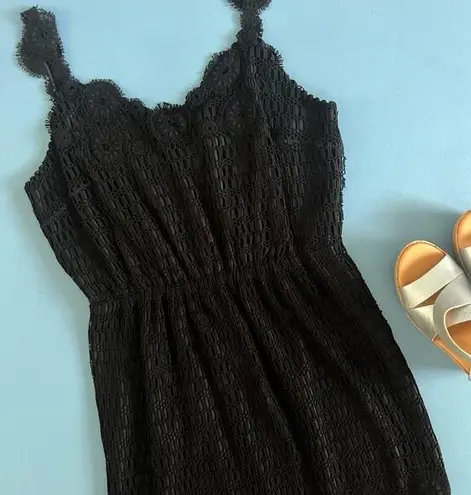 Elie Tahari NWT Goranna Black Lace Crochet Cotton Dress