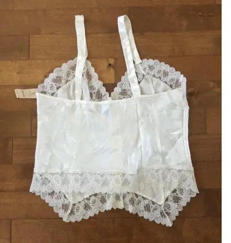 NWT 1980's Vintage, Lauren, Alexandra Bridal lingerie White camisole size large