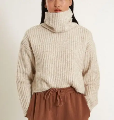 Thakoon Sweater Burgundy Red Cropped Ribbed Turtleneck Knit Sz M NWT Size M