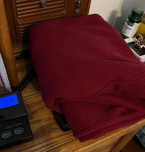 VTG Jenny Buchanan Maroon Ribbed Slouchy Turtleneck Top Women’s Large Oversized