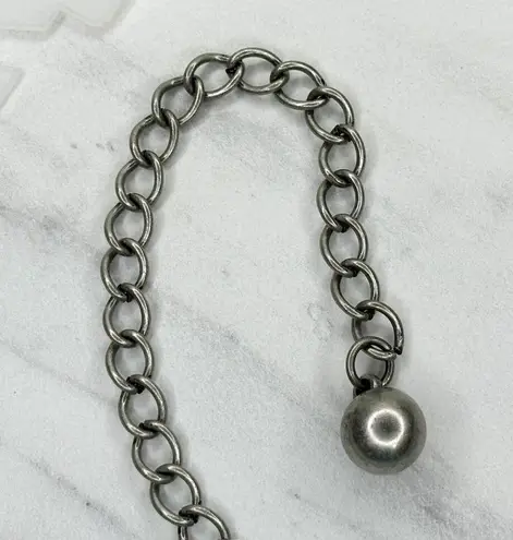 New York & Company Blue Beaded Chain Belt Y2K Festival ✨ Silver