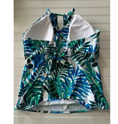 SUNSETS Seascape Mia Tankini Swim Top Bathing Suit E Cup Customizable Padded Green Size L