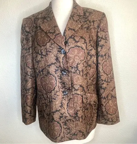 Le Suit Collections paisley business jacket dress blazer suit lined