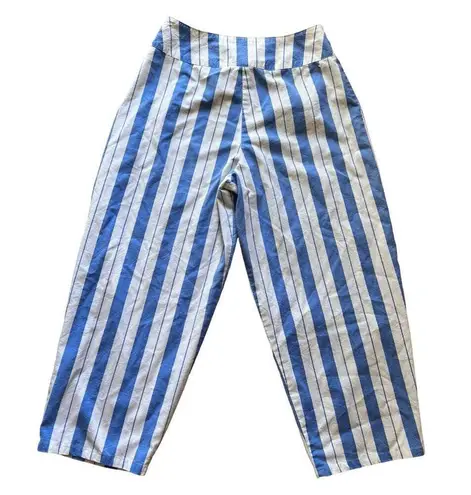 Fritzi Very High Waist Striped Blue & White Cropped Vintage Women’s Pants size 8