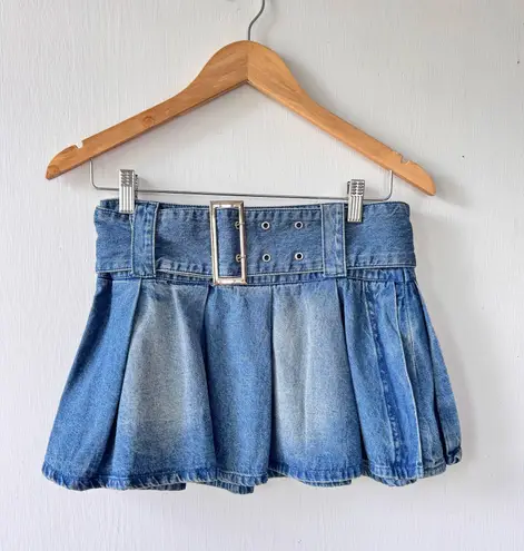 Peppermayo No Angel Denim Micro Mini Skirt