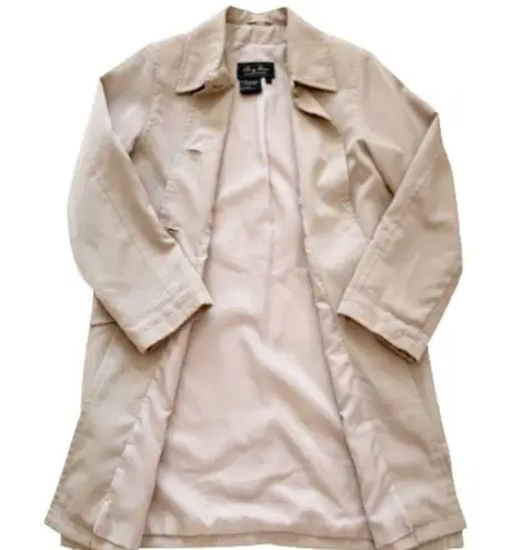 Terry Lewis Rain Coat Classic Luxuries Taupe Rain Lightweight Jacket Small