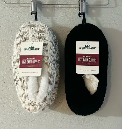 NWT Northeast Outfitters Women's Alow Infused Slipper Bundle. Shoe size 5