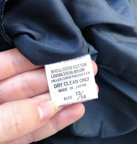 vintage • 1980s printed velvet jacket Saxton Hall floral peacock black red blue Size M