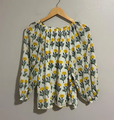 Emerson Fry Lucy Blouse in Big Marigolds size Small (S) White