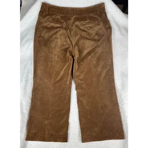 Coldwater Creek Women's Size 16P Golden Brown Wide Leg Corduroy Pants