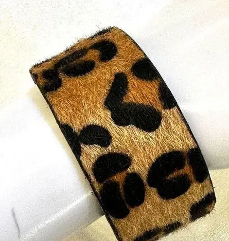 Cheetah cuff faux fur bracelet