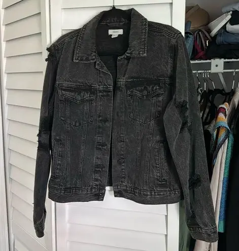 Forever 21 Black washed denim jacket. Size medium only worn a couple times.