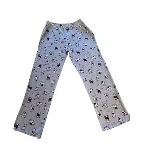 Novelty Dog Print Womens Soft Comfy Lounge Pants SZ L Gray Size L