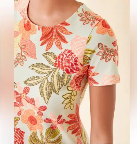 Spartina 449 NEW Tahlia Jersey Dress in Callawassie Flowers Seafoam XS