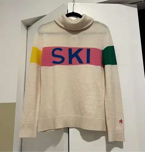 Perfect Moment Ski Merino Wool Turtleneck Long Sleeve Sweater II in Cream Size L