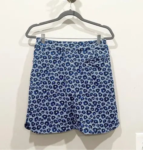 Peter Millar  Alice Petal Hem Blue Floral Athletic Tennis Skirt Skort Size XS