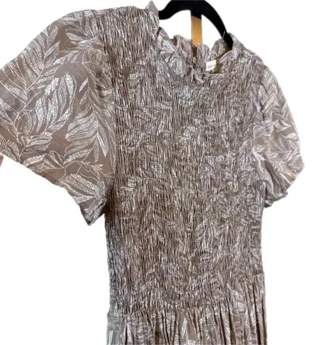 Stevie Hender Smocked Floral Puff Sleeve Maxi Dress Small Romantic Boho Cottagecore Feminine