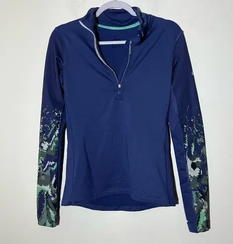 Nike  Pro Hyperwarm Half Zip Training Top Pullover Periwinkle Blue Women's M