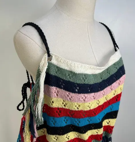 Anthropologie Lingua Franca Marathi Pointelle Sweater Tank Top Blue Size 2X