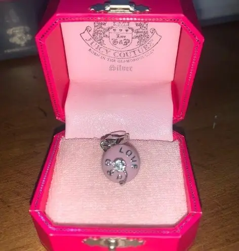 Juicy Couture Retro  Pam & Gela Pink with Silver Crystals Cupcake Charm