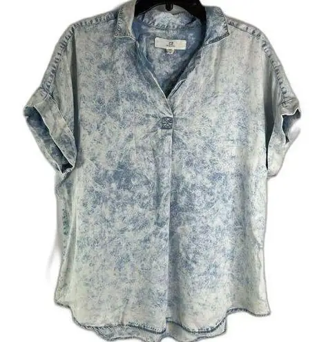 Thread and Supply  Short Sleeve Acid Wash Stonewash Top Women's Size Large