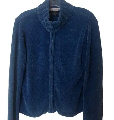 Vintage Long Sleeve ZipUp Sweater Blue M Size undefined