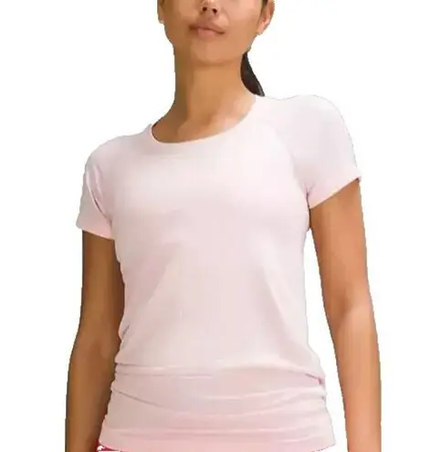 LL Bean Light Pink Supima Cotton Round Neck Short Sleeve Knit Shirt Size small