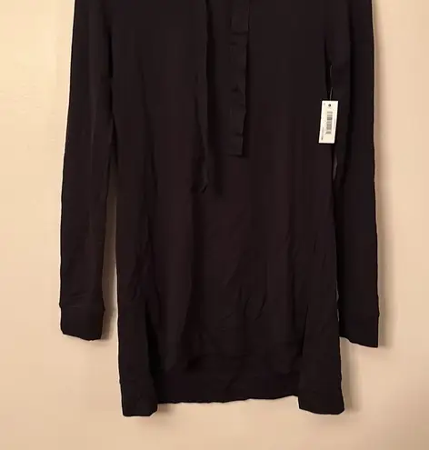 NWT Size XS Daily Ritual Long Sleeved Black Dress With Drawstrings OVERSIZED