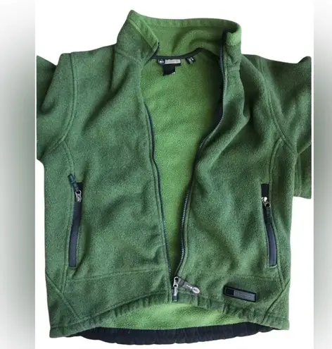 REI Jacket Women's Green Full Zip Fleece Mock Neck Outdoors Hiking Sz S