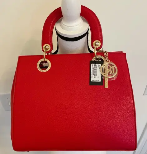 Badgley Mischka Big Eyelet Tote Logo Purse Bag NEW