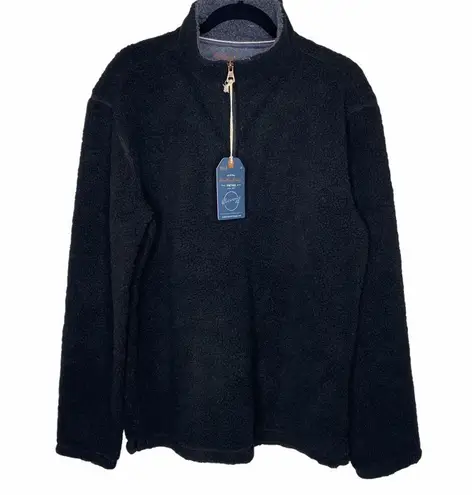 Weatherproof new π Vegan Sherpa 1/4 Zip Pullover Sweatee Sweatshirt π Black