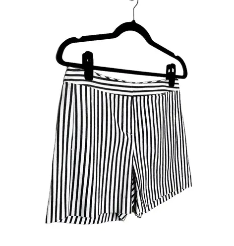 St. John Textured Stripe Shorts Black/White Size 4