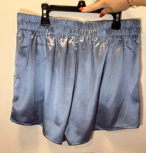 ee:some blue silk shorts