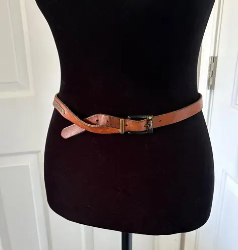 Levi Strauss Vintage Slim Cognac Brown Leather Belt.